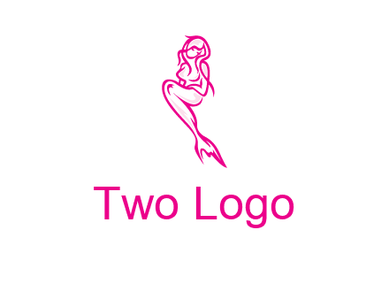 pink mermaid logo