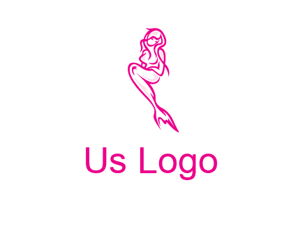 pink mermaid logo