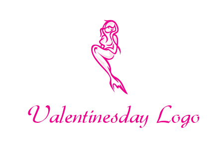 pink mermaid logo