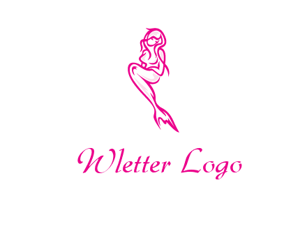 pink mermaid logo