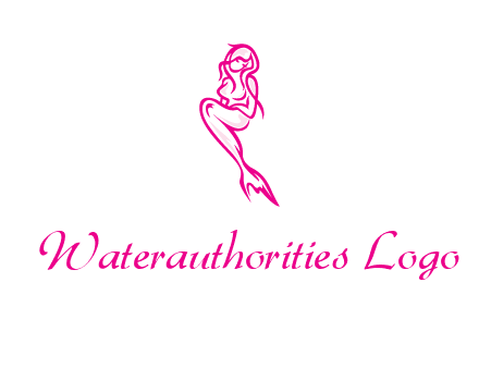 pink mermaid logo