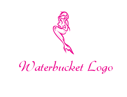 pink mermaid logo
