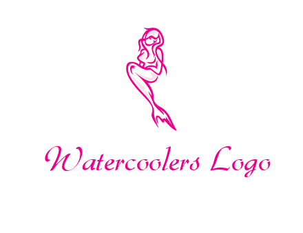 pink mermaid logo