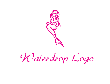 pink mermaid logo