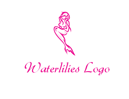 pink mermaid logo