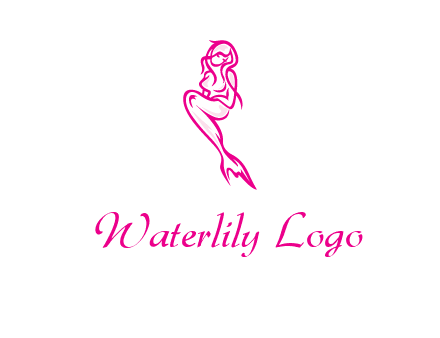 pink mermaid logo