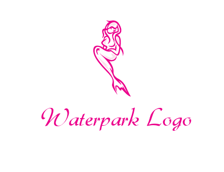 pink mermaid logo