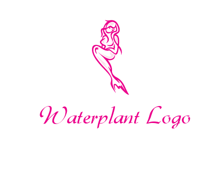 pink mermaid logo