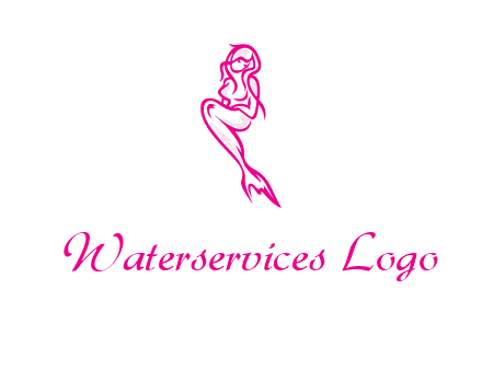 pink mermaid logo