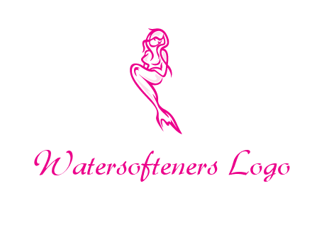 pink mermaid logo