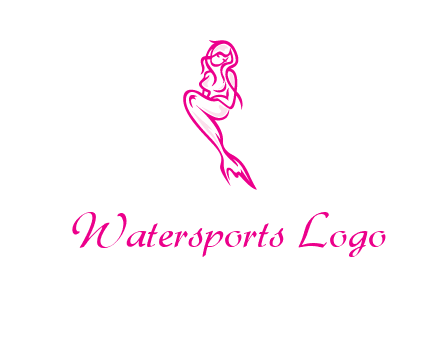 pink mermaid logo