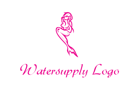 pink mermaid logo