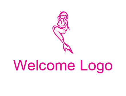 pink mermaid logo