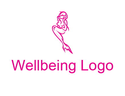 pink mermaid logo