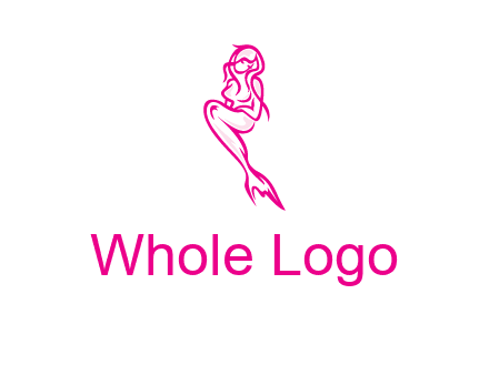 pink mermaid logo