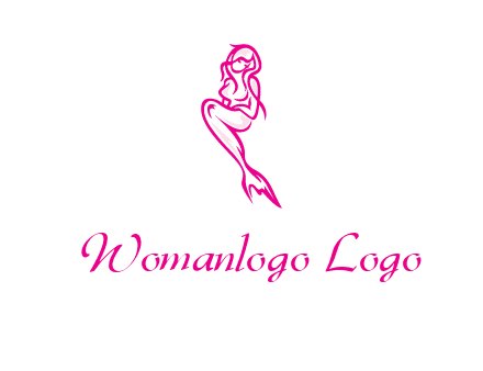 pink mermaid logo