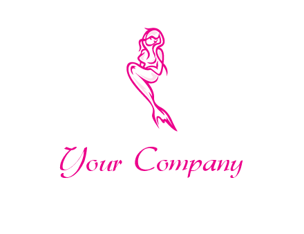 pink mermaid logo