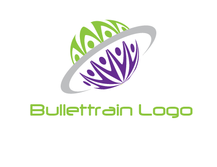 people on Saturn logo