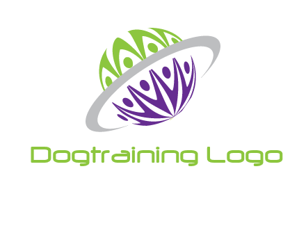 people on Saturn logo