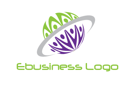 people on Saturn logo