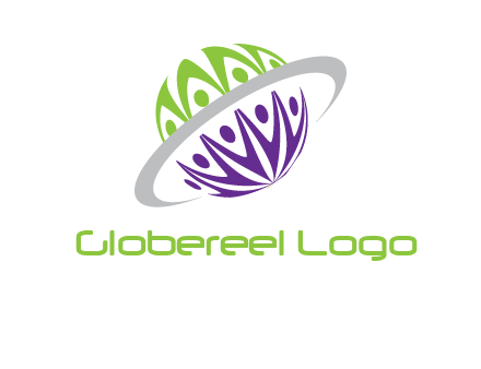 people on Saturn logo