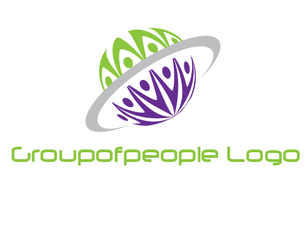 people on Saturn logo