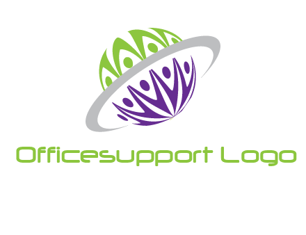 people on Saturn logo