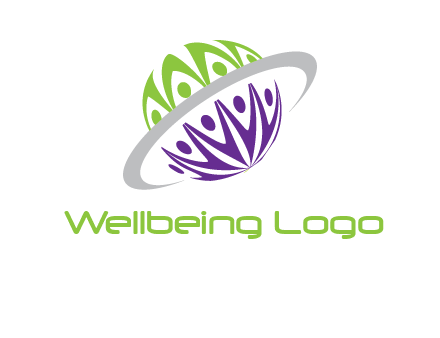 people on Saturn logo