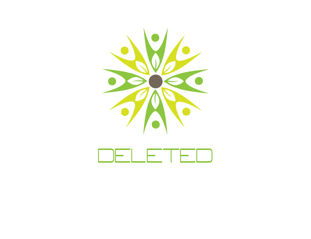 people in a circle forming a flower logo
