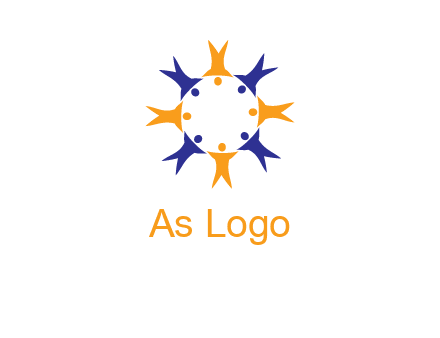 people in a circle logo