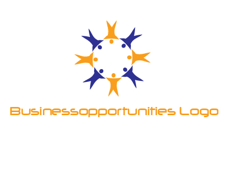 people in a circle logo
