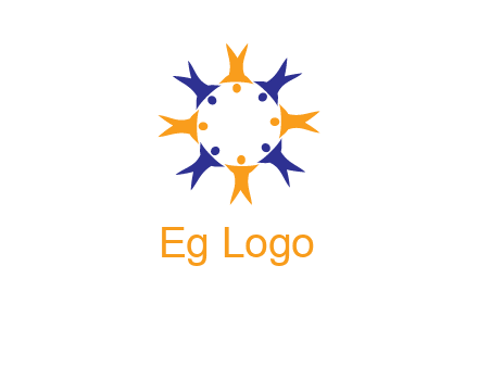 people in a circle logo
