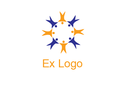 people in a circle logo