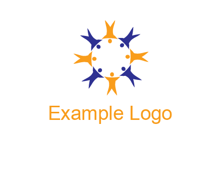 people in a circle logo