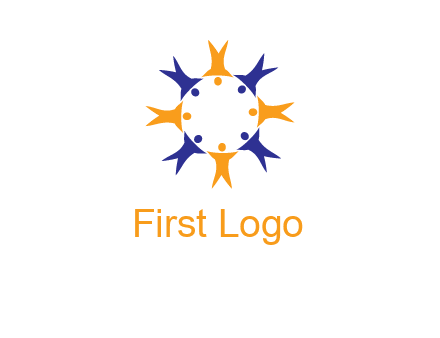 people in a circle logo