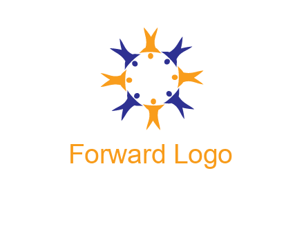 people in a circle logo