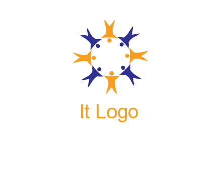 people in a circle logo