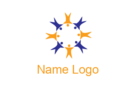 people in a circle logo