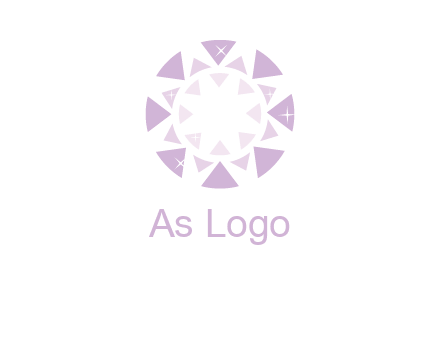 triangles join into a circle logo