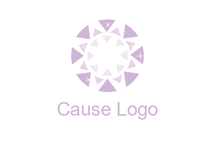 triangles join into a circle logo