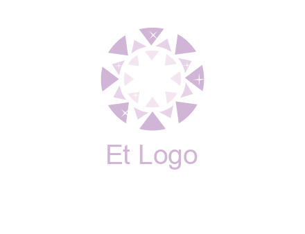 triangles join into a circle logo