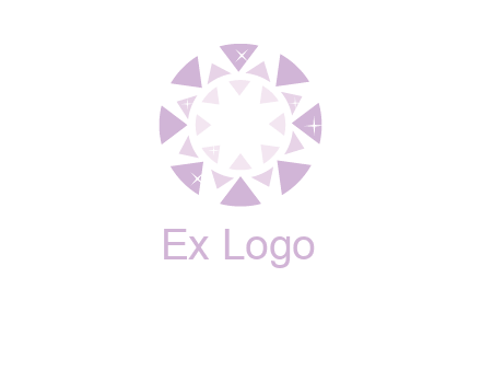 triangles join into a circle logo