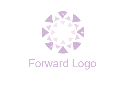 triangles join into a circle logo