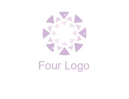 triangles join into a circle logo