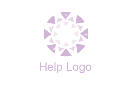 triangles join into a circle logo