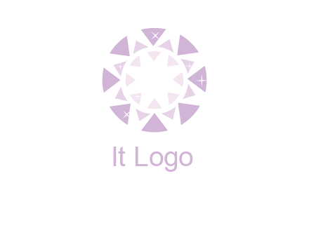 triangles join into a circle logo