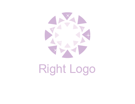 triangles join into a circle logo