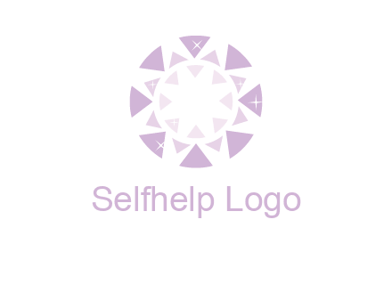 triangles join into a circle logo