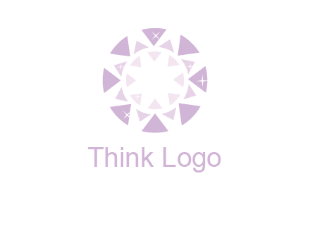 triangles join into a circle logo