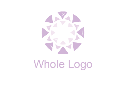 triangles join into a circle logo